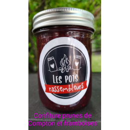 Confiture de prunes de Compton et framboises (250 ml)
