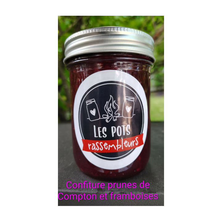 Confiture de prunes de Compton et framboises (250 ml)